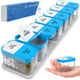 Huge Extra Large Pill Organizer XL Daily Pill Box 7 Day Am Pm Pill Case Jumbo Pill Container