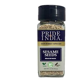 Pride of India – Sesame Seed Whole – Unhulled & Fresh – Keto-Friendly/Gluten-Free – Rich in Dietary Fiber - Ideal Seasoning for Salads/Sweets/Desserts