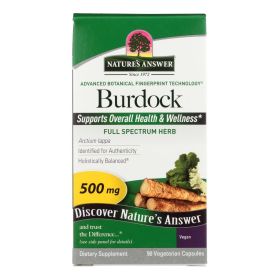 Nature's Answer - Burdock Root - 90 Vegetarian Capsules