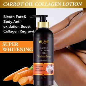 AILKE Brightening Moisturizing Whitening Body Lotion, Suitable For Black & Dark And Brown Skin Care Large Bottle With Pump 500ML (Color: CARROT Body Lotion)